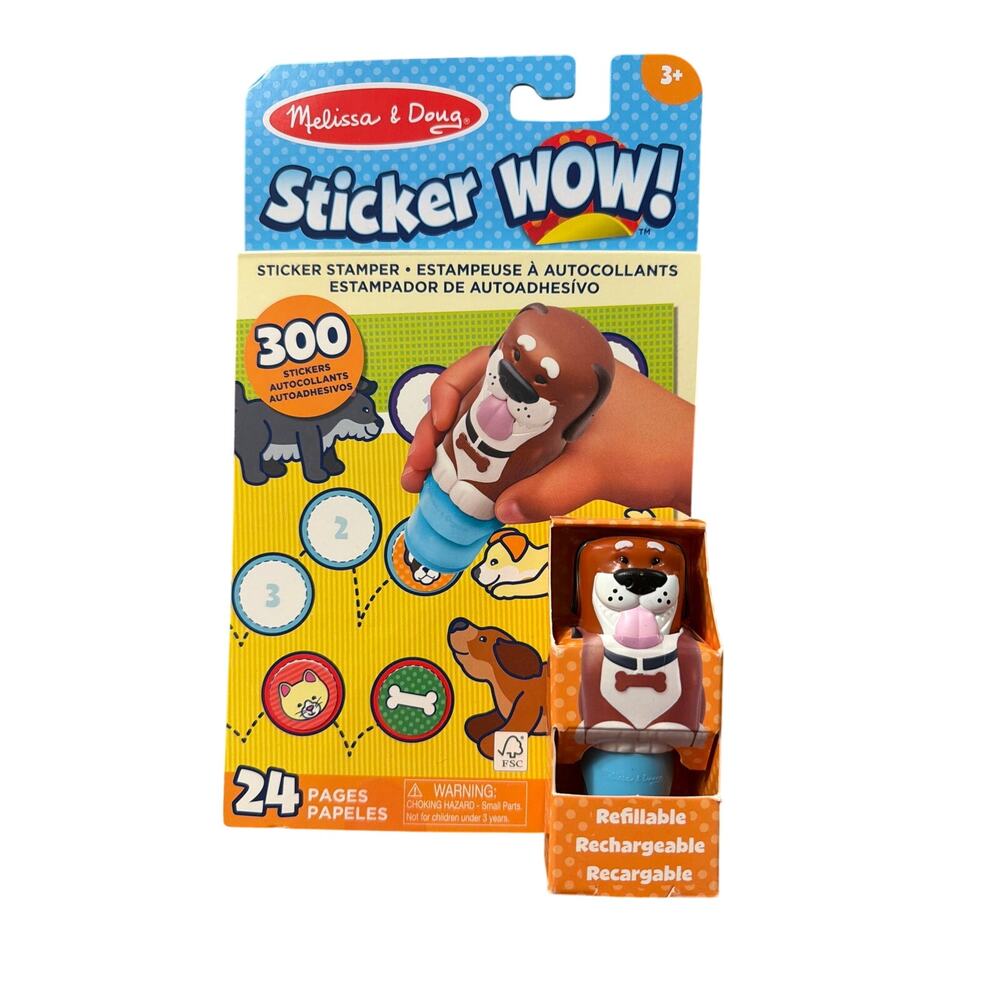 Melissa & Doug Sticker Wow! Dog Stamper and Activity Pad Brand New